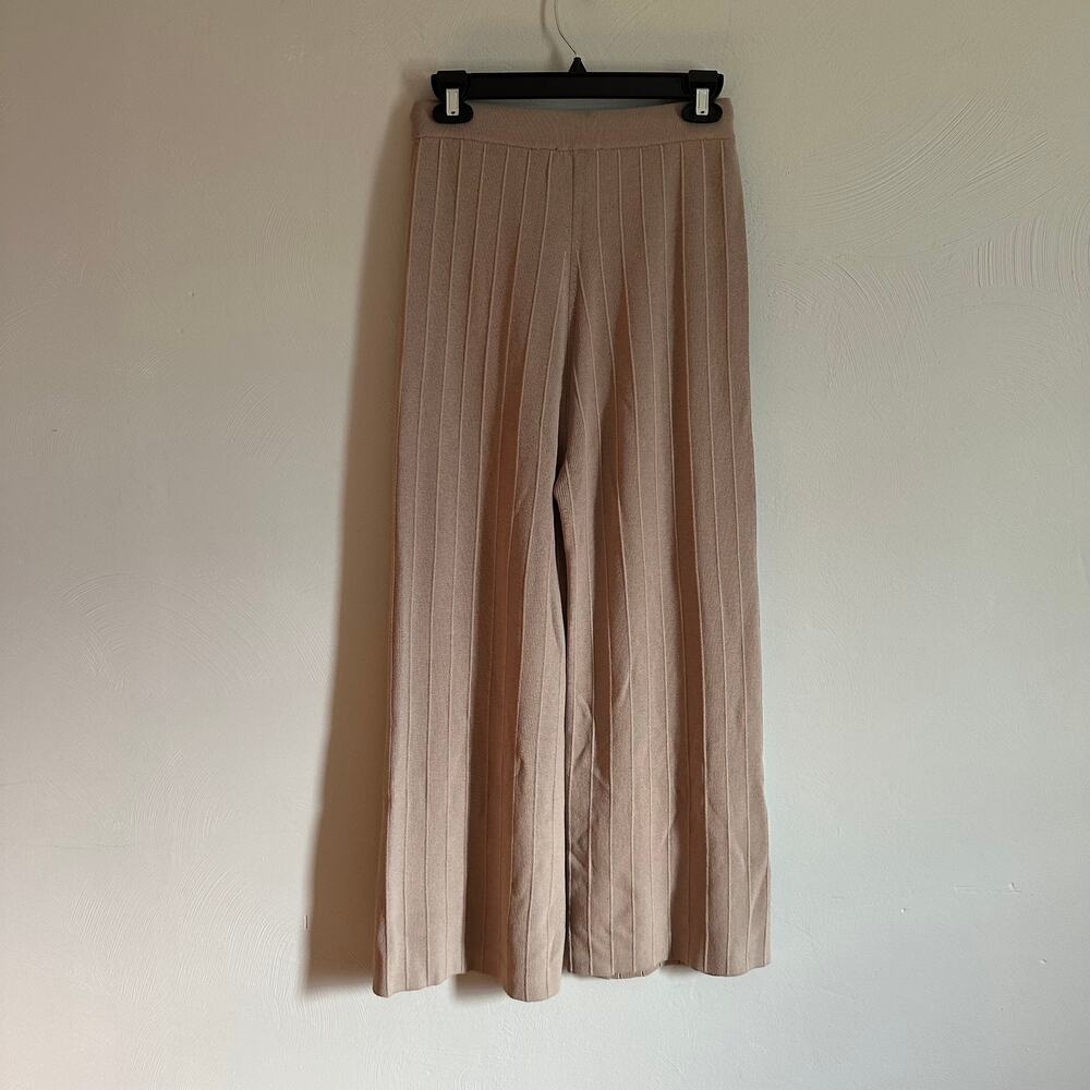 Joseph Ribkoff Tan Drawstring Pleated Wide Leg Pant Style 222905T - Picture 7 of 7
